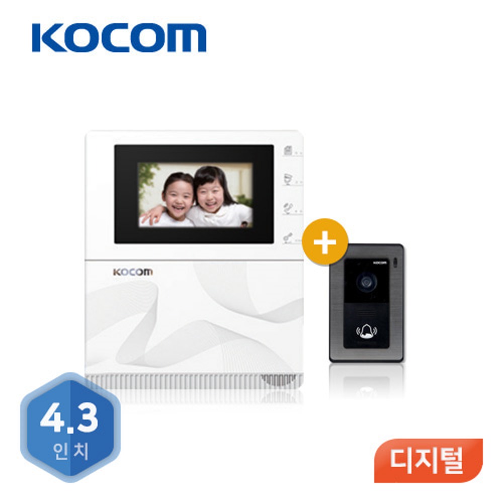 코콤 비디오폰 K2S VP-43HY(HW) (초인종세트)