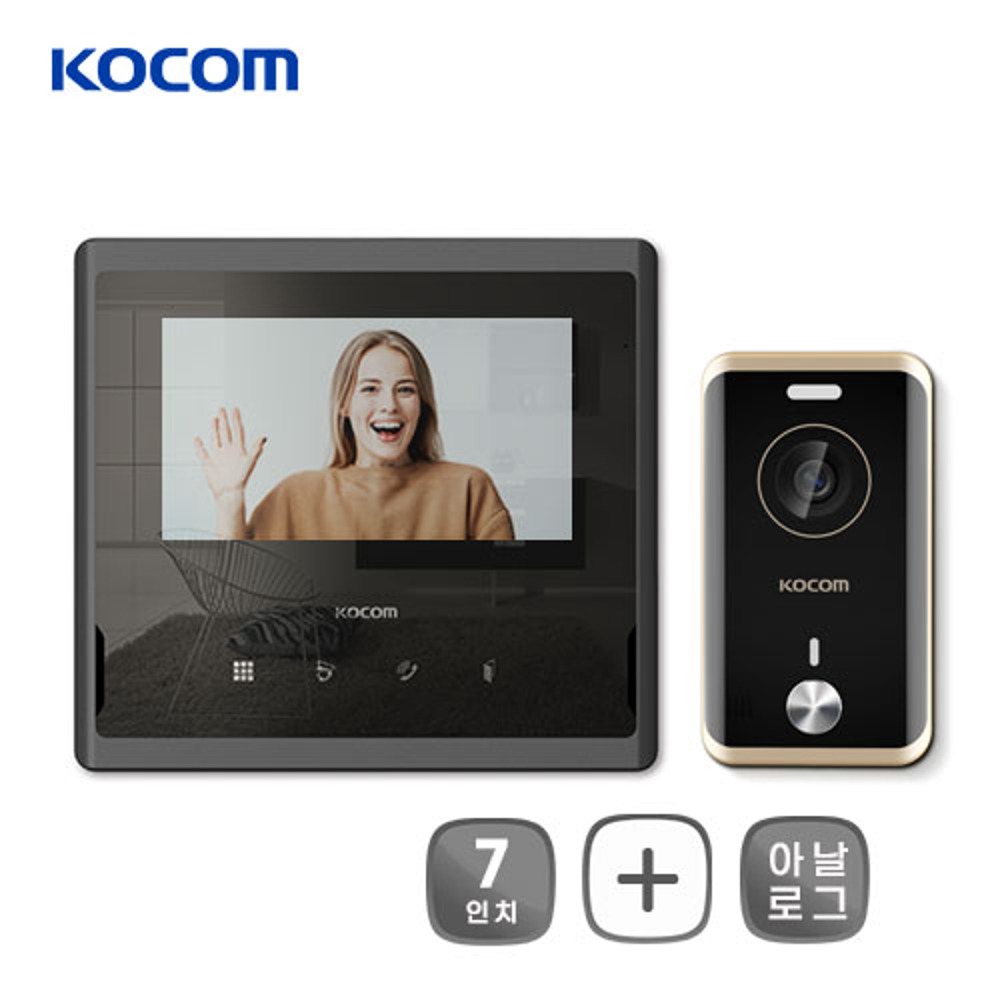 코콤 비디오폰 KCV-S701 블랙 (초인종세트)