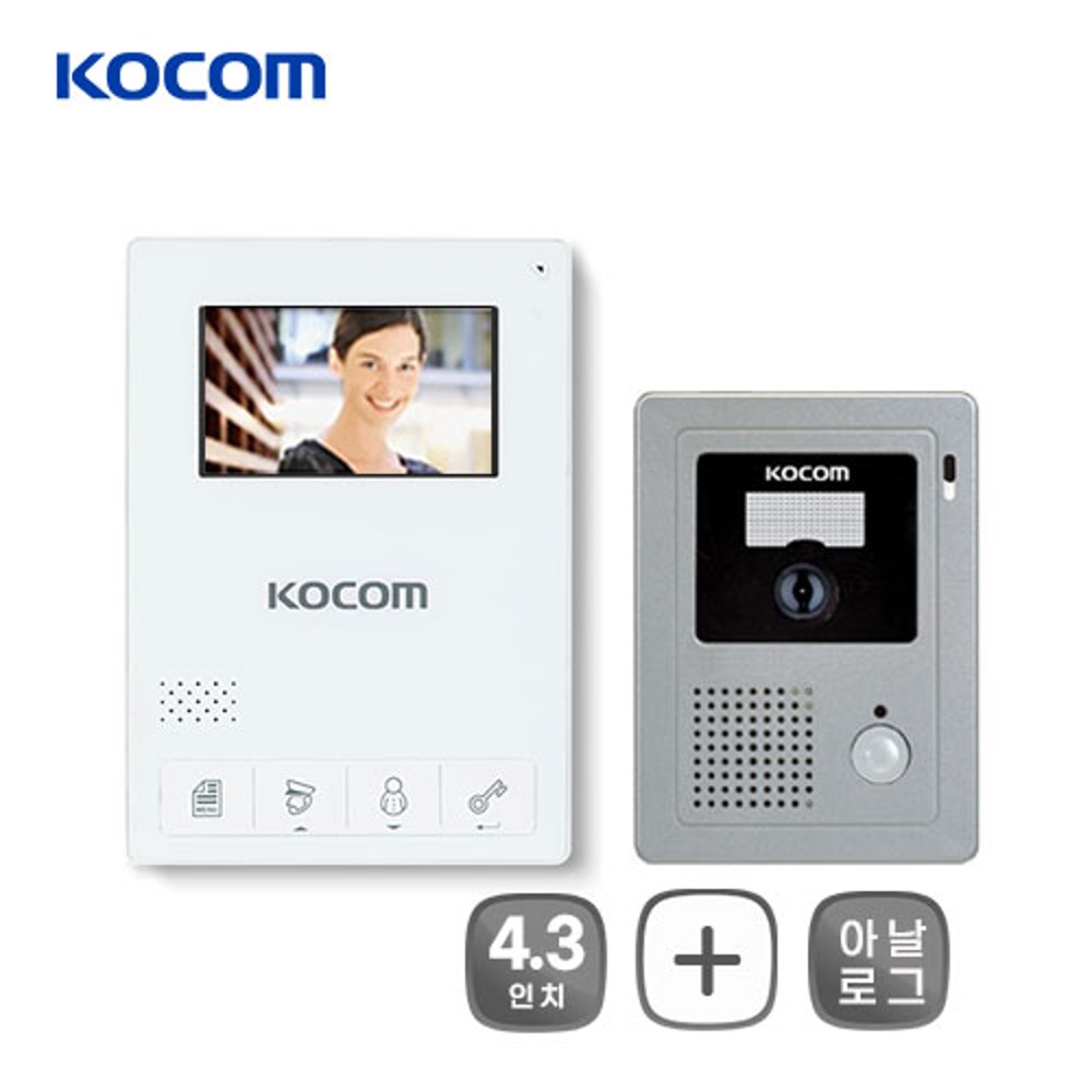 코콤 비디오폰 KCV-434 화이트 (초인종세트)